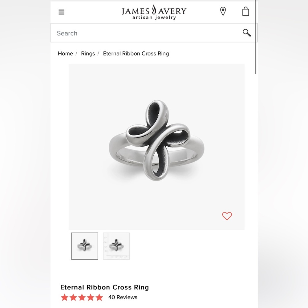 Eternal Ribbon Cross Ring 💍